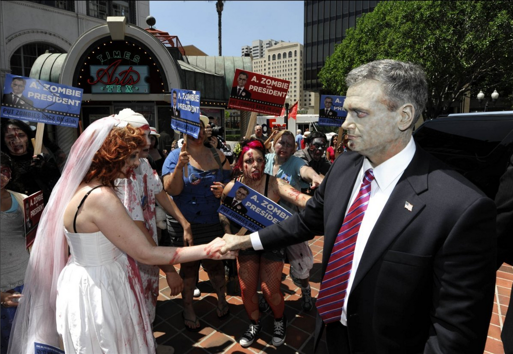 amerikanska valet, Zombies,  levande döda,  barack Zombama